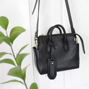 Black and Gold JCrew Small Cross Body Bag